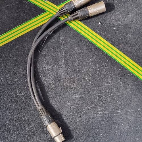 Kabel XLR żeński ? 2 x XLR męski